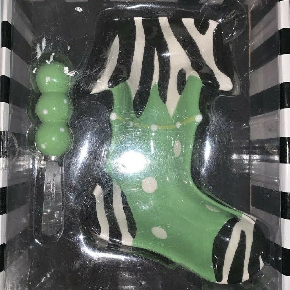 Stocking Shape Bowl with Spreader Set Christmas Ho